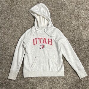 Champion Gray Hoodie with Red Print